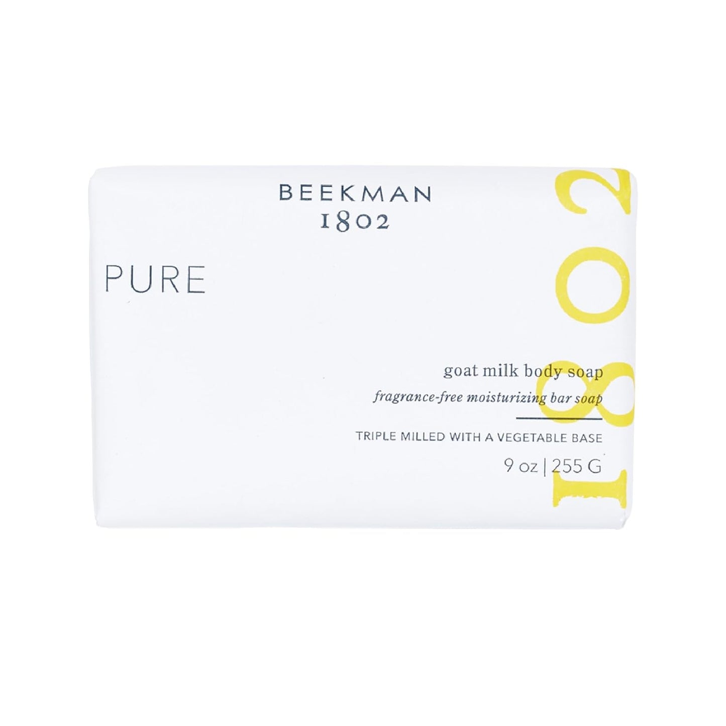 Beekman 1802 Goat Milk Body Soap Bar - 9 oz - Nourishes, Moisturizes & Hydrates - 100% Vegetable Soap with Lactic Acid - Good for Sensitive Skin - Cruelty Free