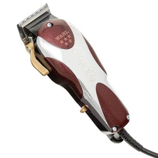 Wahl Professional 5-Star Magic Clip #845 Ð Great for Barbers and Stylists Ð Precision Fade Clipper with Zero Overlap Adjustable Blades, V9000 Cool-Running Motor, Variable Taper and Texture Settings, Chrome, 1 Count