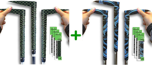 ALIEN PROS 6 Pack Cubic & Blue Waves Mix Golf Grip Wrapping Tapes - ReGrip in 1 Minute