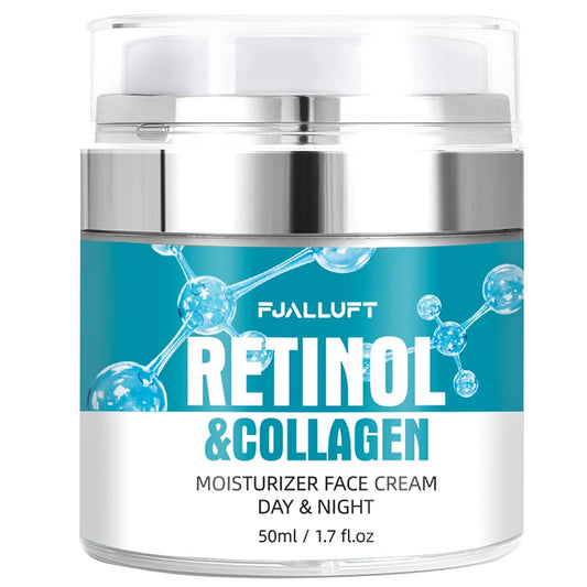 Advanced Anti-Aging Retinol Cream for Face - Diminishes Wrinkles, Fine Lines, and Age Spots for Men & Women - Day & Night Hydrating Acid with Collagen and Hyaluronic Acid Moisturizer
