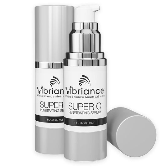 Vibriance Super C Serum for Mature Skin Made in the USA, All-In-One Formula Hydrates, Firms, Lifts, Targets Age Spots, Wrinkles, & Smooths Skin, The Original Super C Serum - 1 fl oz (30 ml), Pack of 2