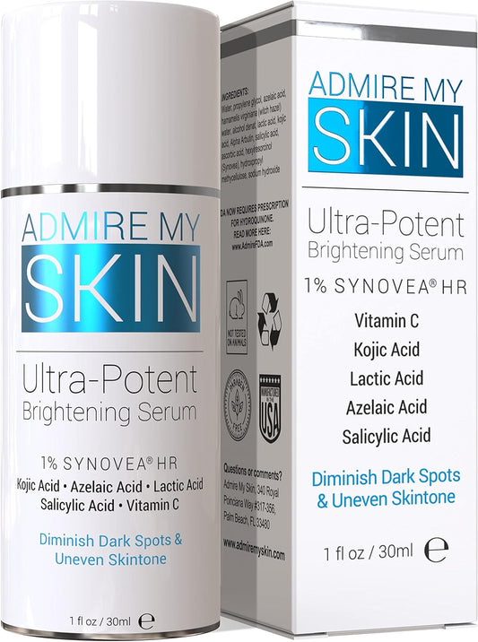 Admire My Skin Hyperpigmentation Treatment - Dark Spot Corrector Remover for Face - Brightening Serum - Melasma Treatment Kojic Acid Serum 1oz