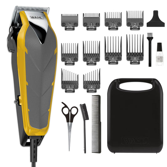 Wahl USA Fade Cut Corded Clipper Haircutting Kit for Blending & Fade Cuts with Extreme-Fade Precision Blades, Heavy Duty Motor, Secure-Snap Attachment Guards, & Fade Lever for Haircuts - Model 79445